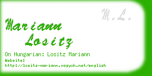 mariann lositz business card